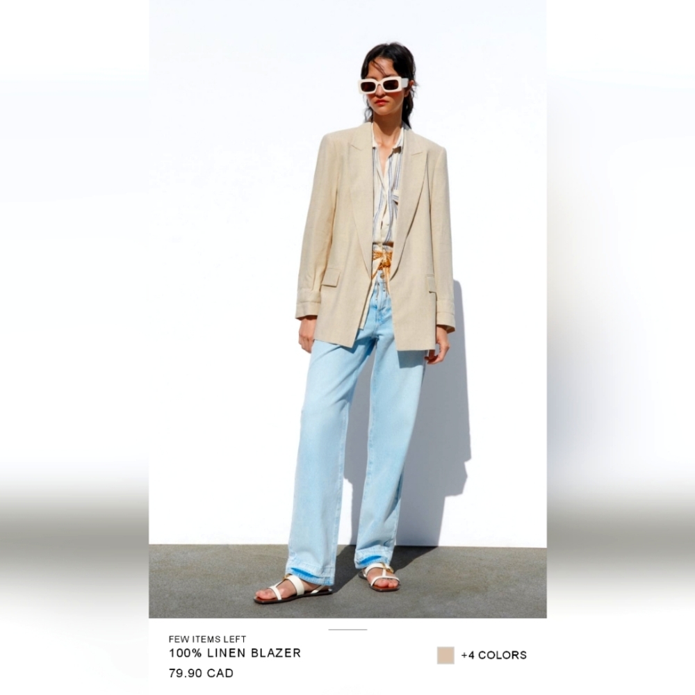 NWT 100% LINEN BLAZER